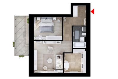 Apartament 2 camere | HILS Republica - 4