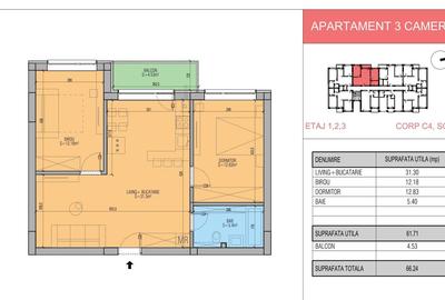 3 camere in Boutique 90 Popesti Leordeni/ Finisaje Premium