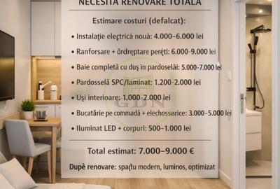 Garsonieră cu potențial – Terezian | Parter | 21 mp | De renovat complet - 1