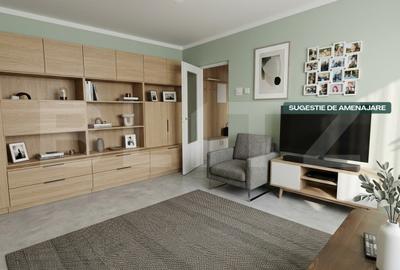 Apartament cu 3 camere semidecomandat, mobilat în Decebal