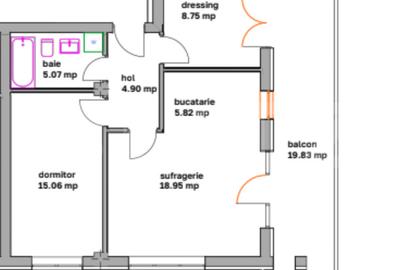 Apartamente moderne cu 2 camere, balcon si dressing - bloc nou in Ghimbav - 3