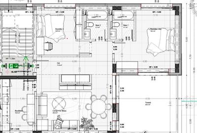 Apartament 3 camere Faleza Nord 107,3mp |terasa 20,4 mp|bloc boutique - 2