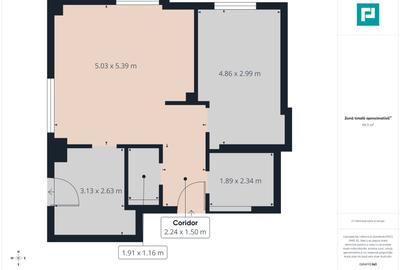 Apartament 2 camere, terasă mare, etaj 6 - 6