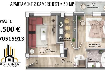 ASTORIA RESIDENCE - Apartament 2 camere D 50 mp  et 1 Lunca Cetatuii - 2