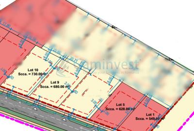 Teren Construcții intravilan de 549 mp, în Vest