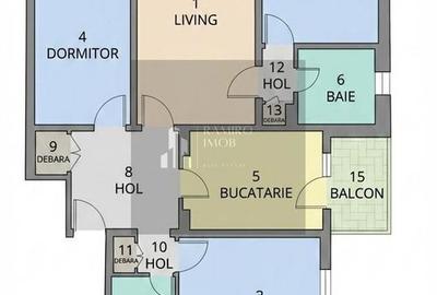 Apartament 4 camere, decomandat.  Piata Rahova - 11