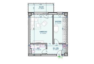 Apartament 1 camera, decomandat, 44 mp, langa Palas - 5