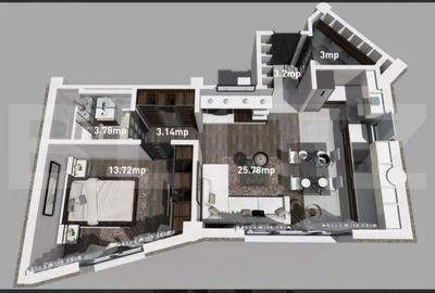 Apartament 2 camere, 53 mp, zona Bucium Aleea Domenii - 10