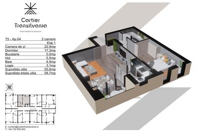 TRANSILVANIA RESIDENCE- CARTIER TRANSILVANIA, APARTAMENT 2 CAMERE - 17