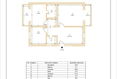 Apartament cu 3 camere, decomandat, 2 bai, 2 balcoane, Dambovita - 12