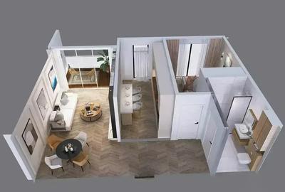 Apartament 2 camere 1 Decembrie 1918 Bucatarie 11mp / Logie / NOU - 1