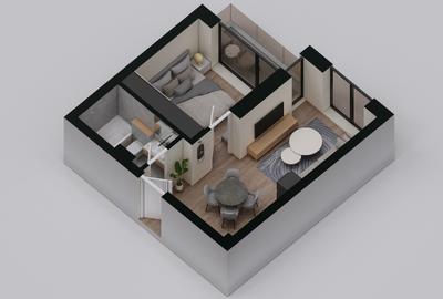 Apartament 1 Camera | Zona de noapte separată | 3m Înălțime  - AVANGARDE FOREST - 6