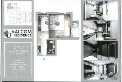 Valcom Residence Bartolomeu, Garsoniera, terasa 4.01, Comision 0% - 7