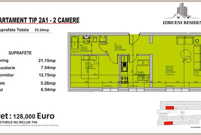 Apartament 2 Camere TIP 2A1 in complex Izbiceni Residence - 2