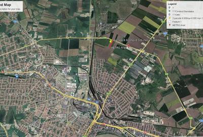 Teren intravilan 2 parcele de 8500 mp front la centura Aradului linga Metro - 5