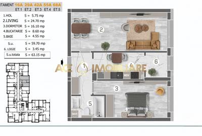 Apartament cu 2 camere, situat in zona Berceni, Strada Postalionului