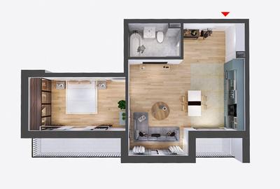 Apartament 2 camere, 57 mp, finisat, Floresti, Spitalul Regional - 6
