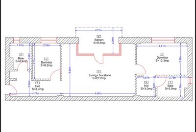 Apartament 3 camere, 2 bai, balcon, bloc nou, Borhanci - 8