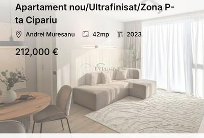 Apartament cu 2 camere semidecomandat, mobilat în Andrei Mureșanu