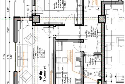 Apartament 2 camere 57.9mp utili buc separata balcon etaj 1 Sibiu - 2