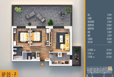 Promotie Neofort 84: Apartament 3 camere parcare inclusa incalzire in pardoseala - 16
