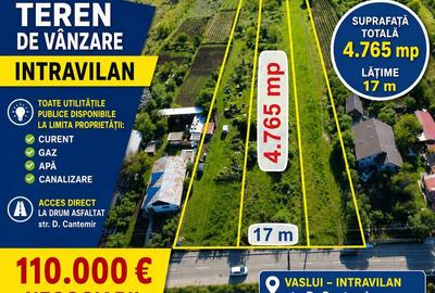 TEREN intravilan 5.000 mp, VASLUI - str. Dimitrie CANTEMIR; - 1