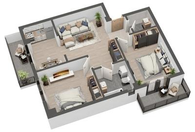 3 Camere Bloc 2018 Valea Lupului 72 mp cu 2 balcoane si 2 băi + Loc de Parcare - 9