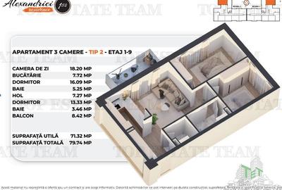 Apartament nou cu 3 Camere, Soseaua Alexandriei - 7