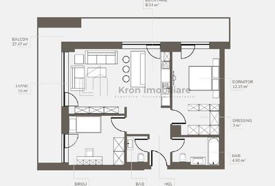 Apartament cu 2 camere PLUS - 6