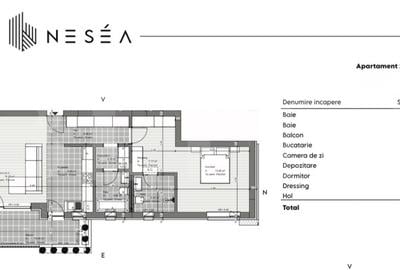 Apartament 2 camere, 75 mp, zona Valea Rosie - Nesea Residence - 1