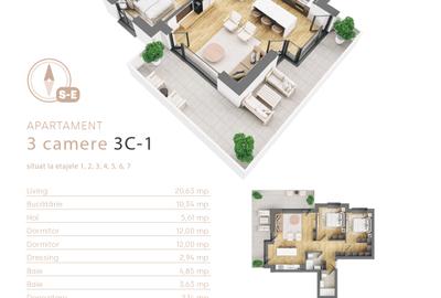 Apartament 3 camere Alpha Distrikt Brasov - 11