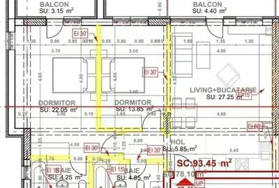 Apartament 3 Camere | 78.10 m? Utili + 2 Balcoane | Spațiu și Confort - 2