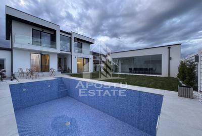 Vila de lux cu piscina incalzita de vanzare in Mosnita Noua | 4 camere - 35