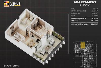 Apartament modern cu 2 camere si terasa - Metrou Aparatorii Patriei - 7