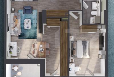 Ap. 2 camere[58 mp] Ansamblu rezidential standard NZEB_zona RIVUS - 2