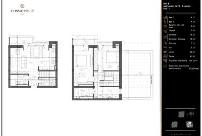 Penthouse 3 camere cu terase panoramice - COSMOPOLIT - Răcădău - 4