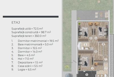 Vila Individuala Premium - 5 camere - Tunari - 12