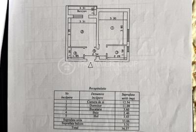 Apartament 2 camere 37mp, Alexandru cel Bun, mobilat, decomandat, CT - 8
