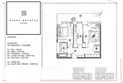 Vanzare apartament 2 camere , FIRST ESTATE PIPERA,  143 000 euro + TVA - 8
