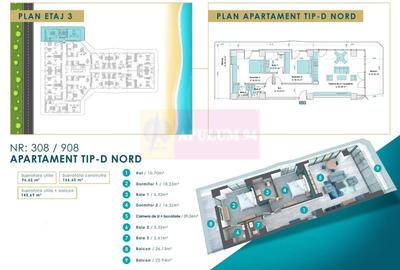 Apartament de lux 3 camere 2024, in Mamaia Nord-vedere la Marea Neagra - 19