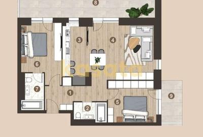 3 camere I et3 I 2 bai I First Estates I 74 utili - 15
