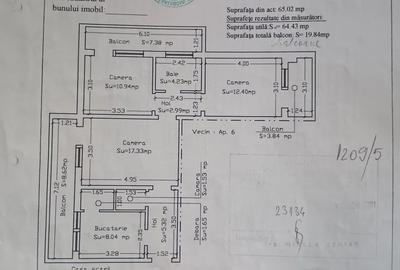 Trei camere etajul 1 , apartament Central. - 8