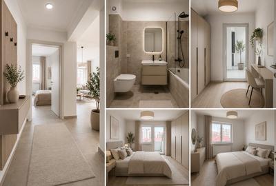 Apartament cu 3 camere semidecomandat în Chiajna