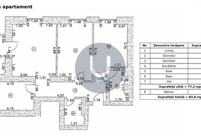 Apartament 3 camere, 2 bai, vedere panoramica, etaj 7 – Cortina North, Pipera - 19