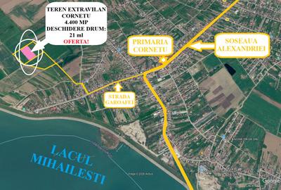 Direct proprietar – Teren 4.400 mp în Cornetu, Ilfov (deschidere 21 ml) - 2