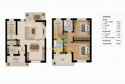 Vânzare  DUPLEX 140 mp | Popești Leordeni | Strada Astrelor - 7
