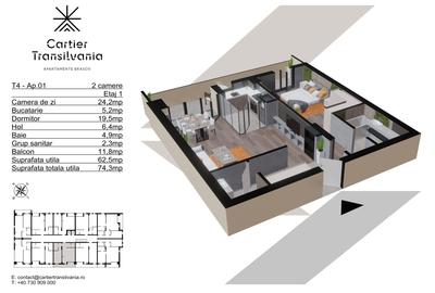 TRANSILVANIA RESIDENCE- CARTIER TRANSILVANIA, APARTAMENT 2 CAMERE - 15