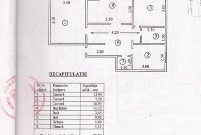 Vand apartament 3 Camere, Decomandate, Baie cu geam, 64m2 , Mazepa - 1