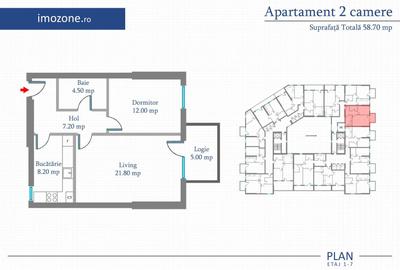 2 Camere, decomandat, 58.7 mp, Bloc Nou, 2 Lifturi, Finalizat, te muti rapid - 10
