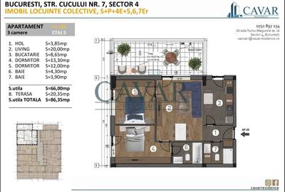 Proiect Nou Cavar 3 Camere 2 Bai Discount 4000 Euro - 1